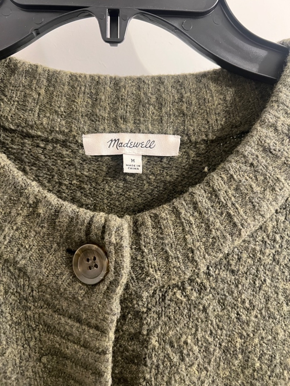Madewell Olive Green Pocket-Front Cardigan - Picture 3 of 4